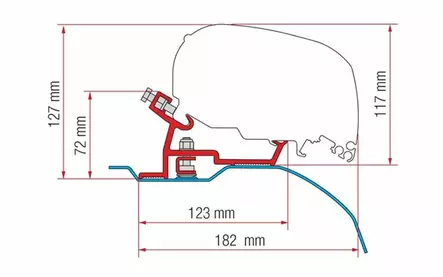 Fiamma F80S kattomarkiisi sovitin musta - Fiamma katolle - 839198 - 2